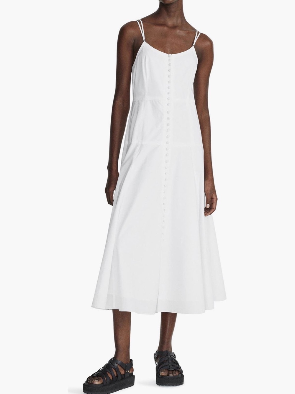 rag & bone White Spaghetti-Strap Maxi Dress